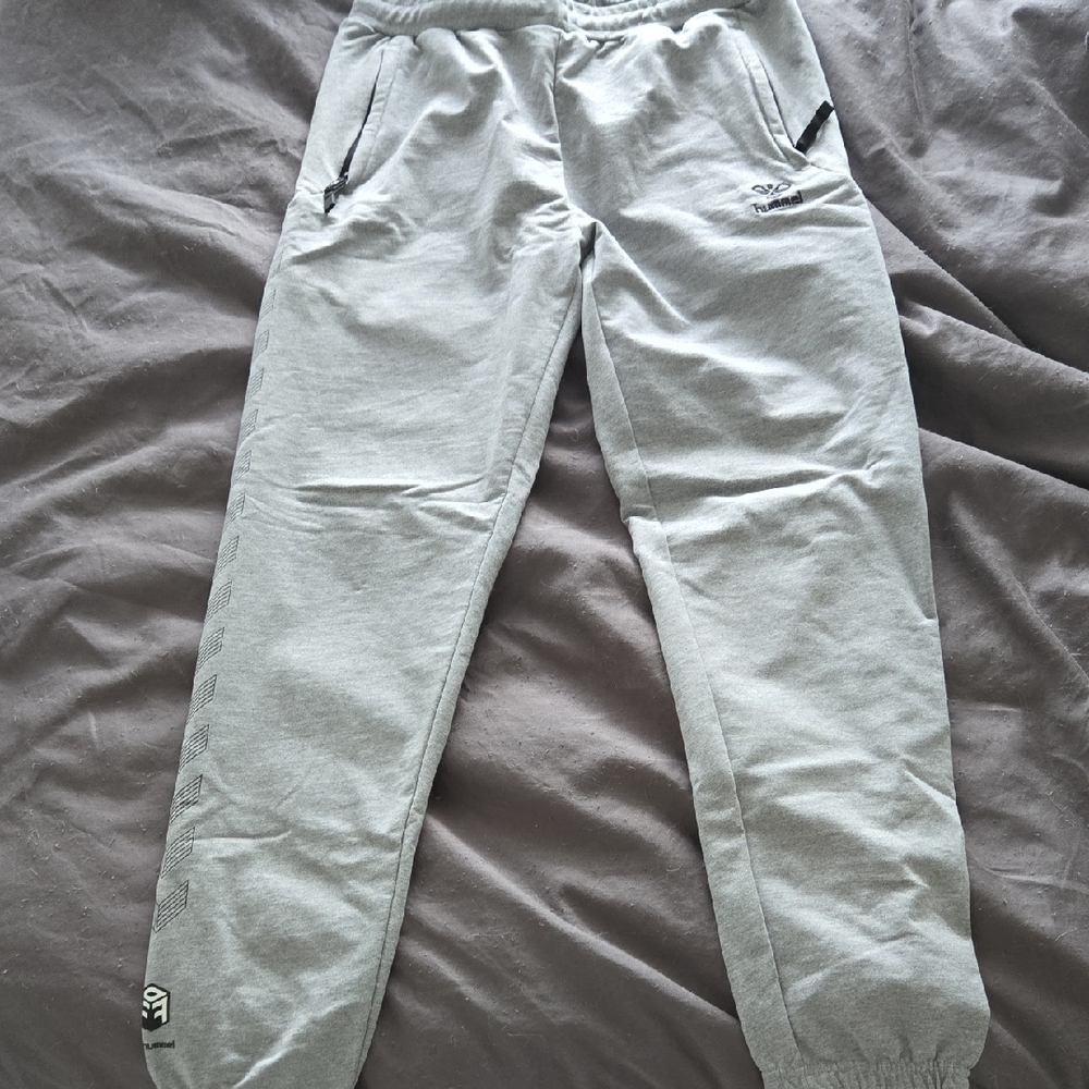 Hummel Light Gray Drawstring Sweatpants